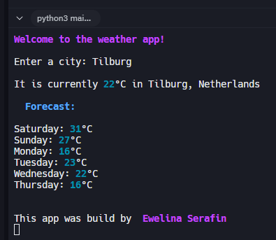 weather app made in Python